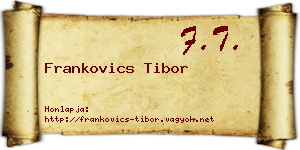 Frankovics Tibor névjegykártya
