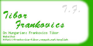 tibor frankovics business card
